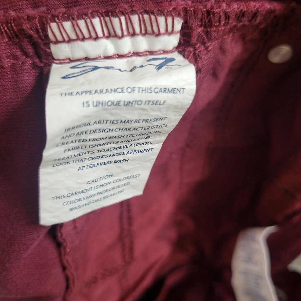 Seven 7 Seven 7 Tummyless High Rise Skinny Red Velvet Pants 10 Women Size 32" / US 10 / IT 46 - 10 Thumbnail