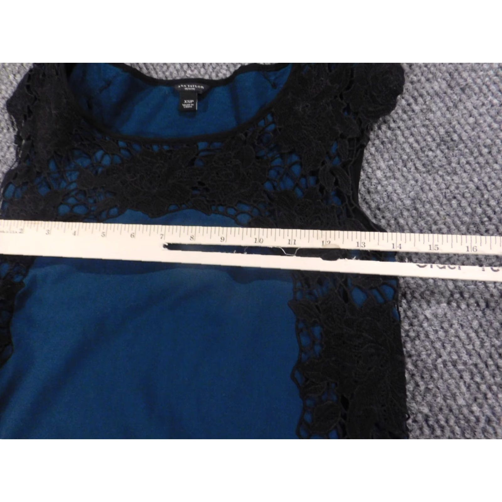 Ann Taylor Ann Taylor Blouse Womens PXS Petites Cotton Nylon Solid Crew Neck Pullover Casual Top Blue Size XS / US 0-2 / IT 36-38 - 6 Thumbnail