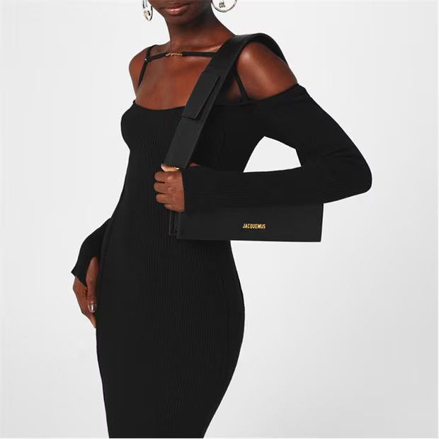 Jacquemus o1g2r1mq1024 Midi Dress in Black Size M / US 6-8 / IT 42-44 - 3 Thumbnail