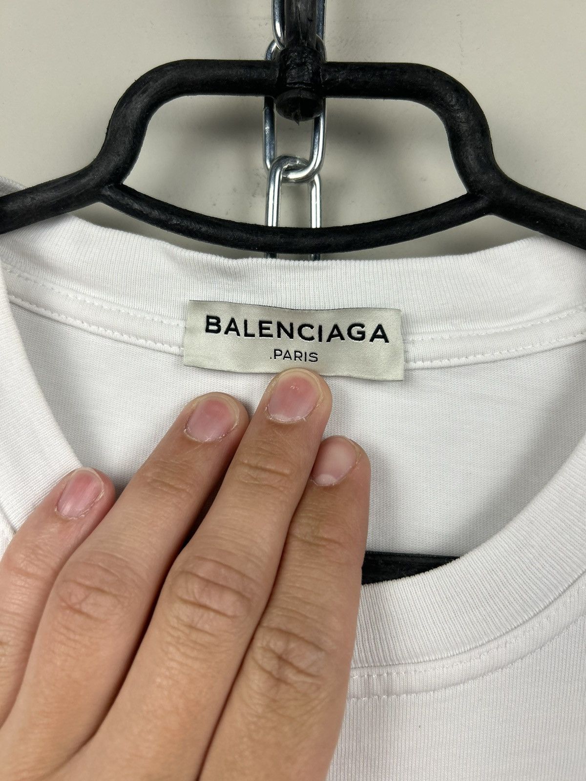 Balenciaga Balenciaga Homme Logo T shirt White Size US S / EU 44-46 / 1 - 4 Thumbnail