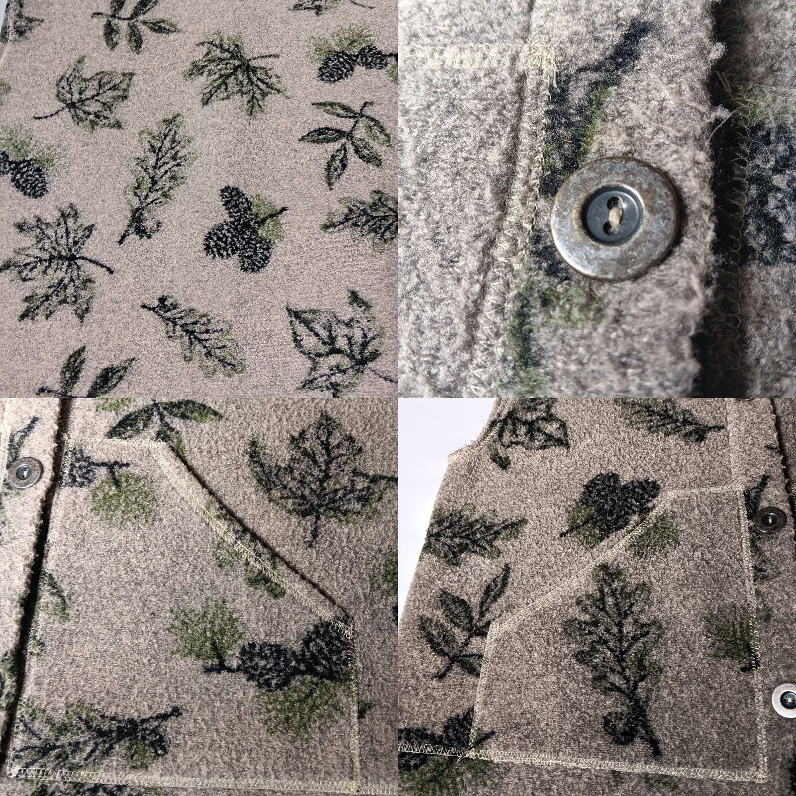 Vintage VINTAGE Invisible Ink Fleece Vest Women Large Gray Leaves Nature Gorpcore USA Size L / US 10 / IT 46 - 8 Thumbnail