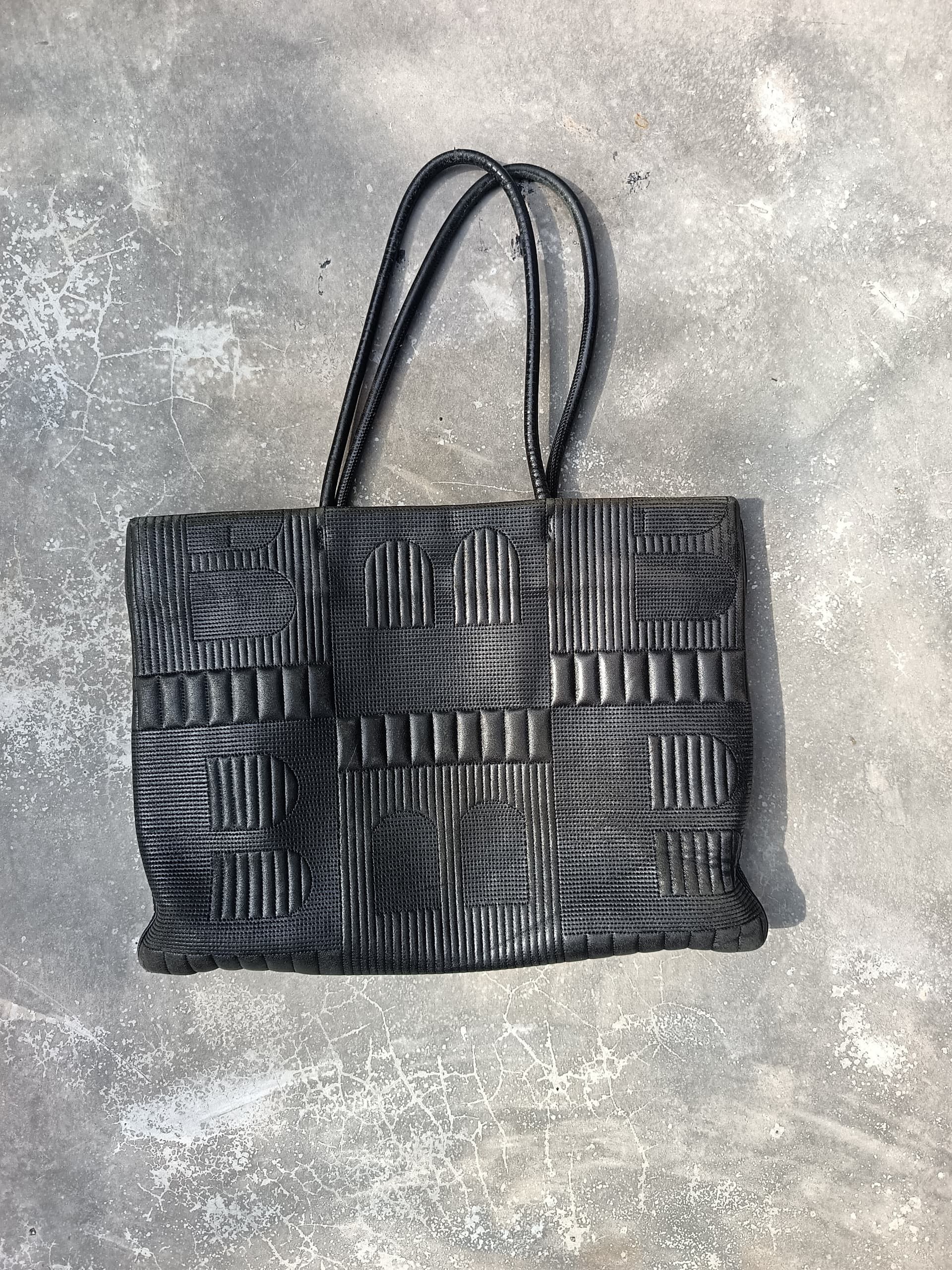 Vintage Bally Leather Tote Bag Made In Italy in Black, Men's