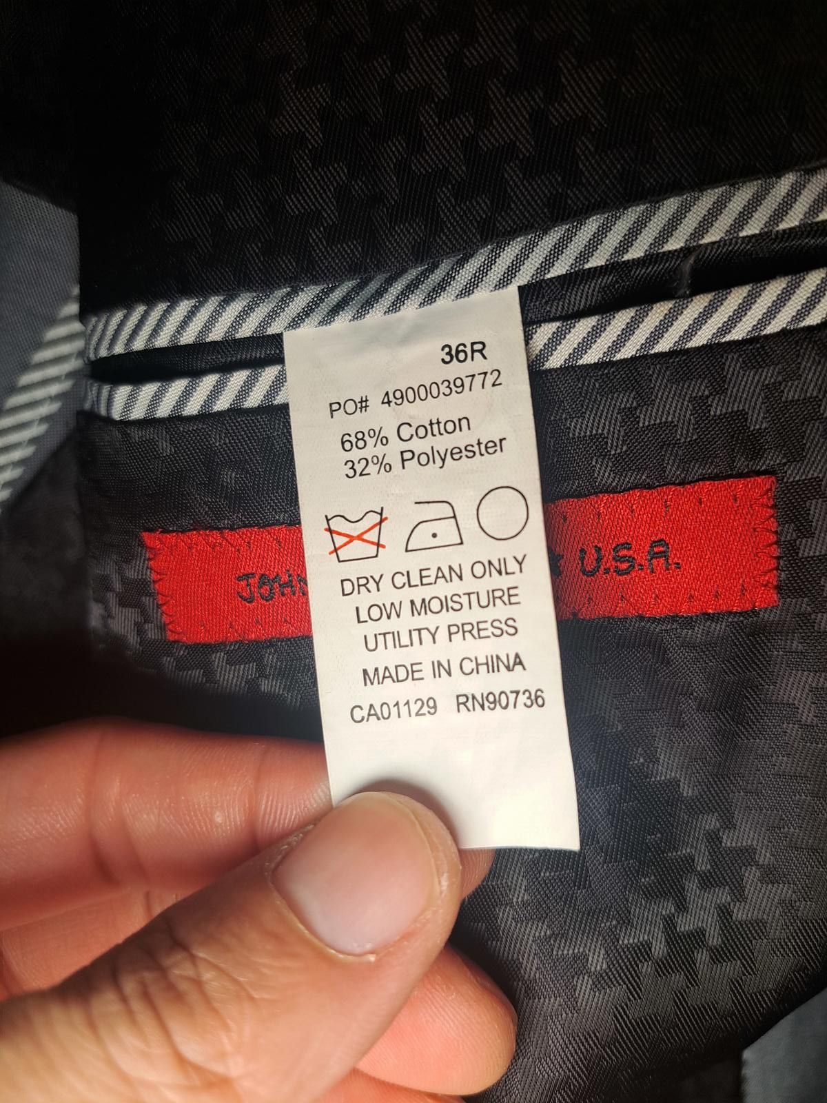 John Varvatos John Varvatos Sport Coat Mens 36R Silver Gray Cotton Blend Size 36R - 3 Thumbnail