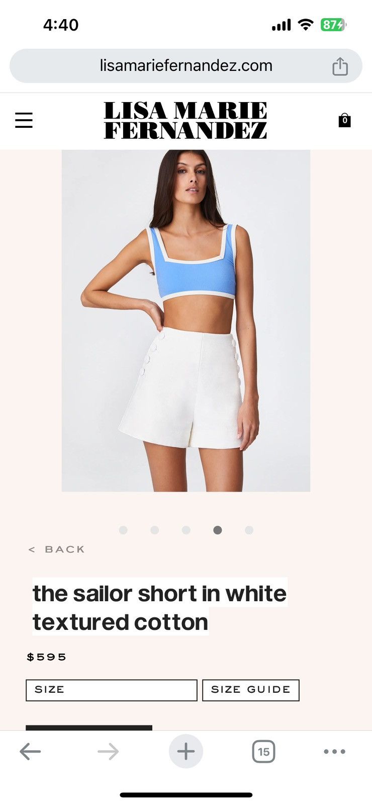Lisa Marie Fernandez Lisa Marie Fernandez Sailor Short Size 27" / US 4 / IT 40 - 4 Thumbnail