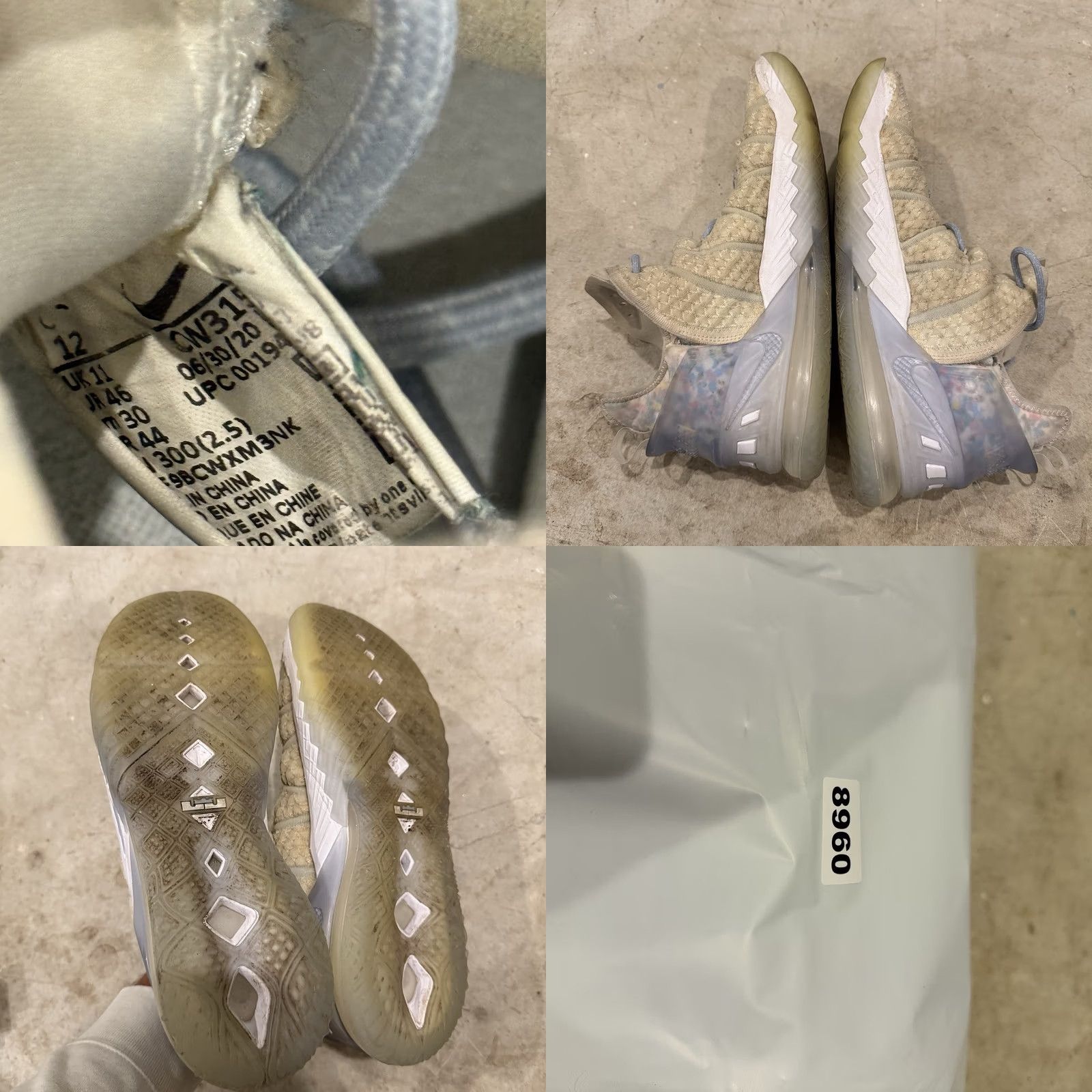 Nike Nike LeBron 18 Play for the Future CW3156-400 Basketball Distressed Men’s 12 Sneakers High Top Blue White Size US 12 / EU 45 - 8 Thumbnail