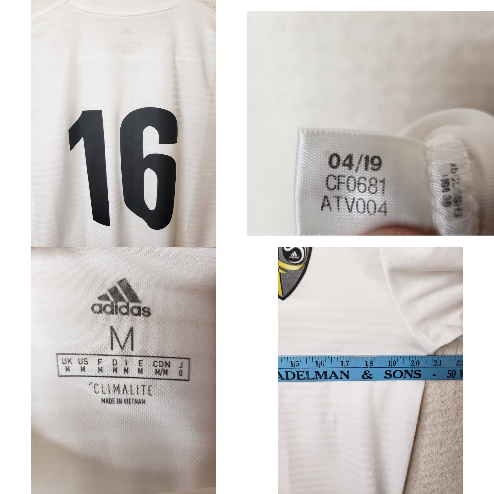 Adidas Adidas Soccer Shirt Jersey M White GPS Logo FC BAYERN MUNCHEN #16 On Back Mens Regular Short Sleeve Jersey Shirt Size US M / EU 48-50 / 2 - 8 Thumbnail