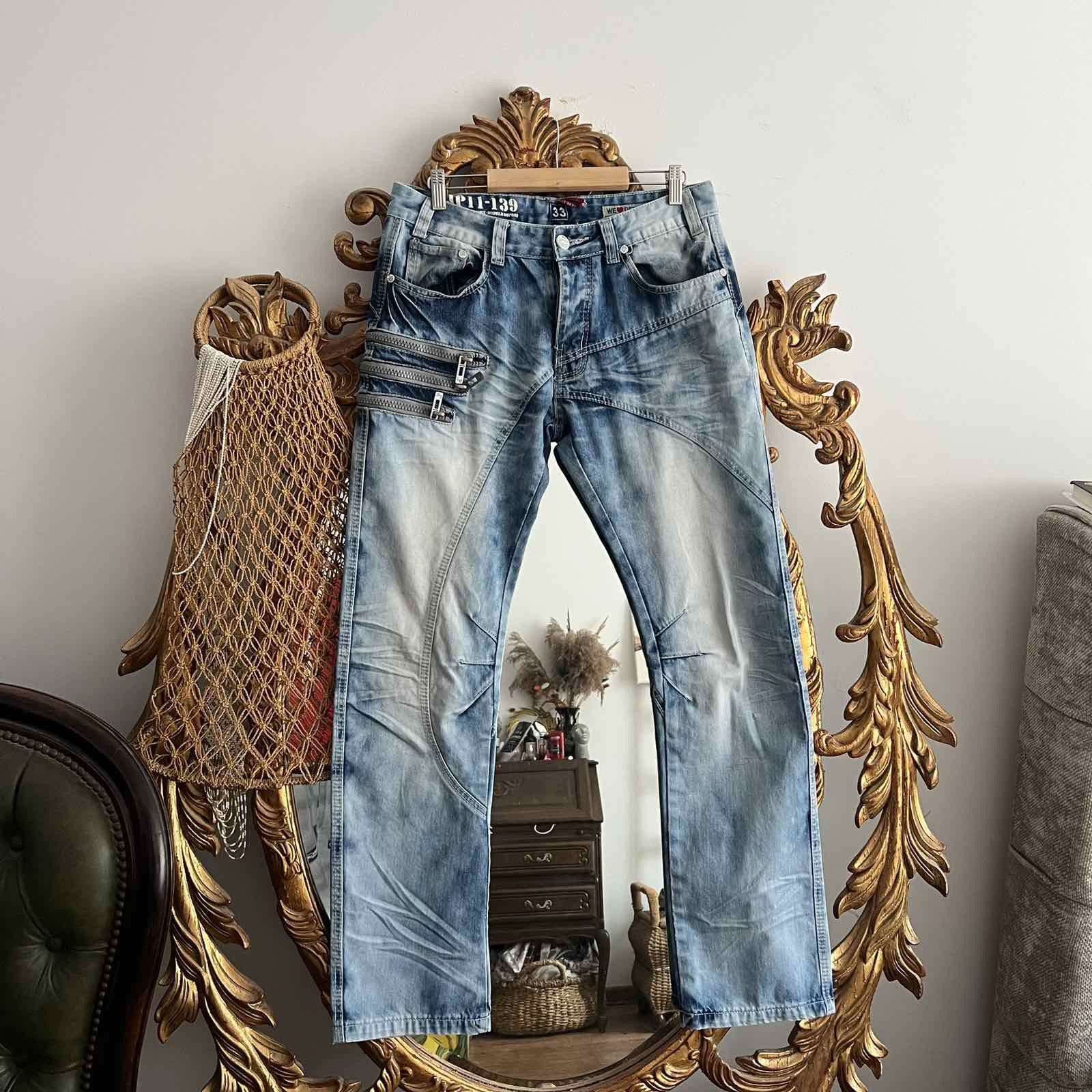 Japanese Brand JapRag By Okusama zaniki denim pant trouser Jean Japan Sz 33 Size US 33 - 1 Thumbnail