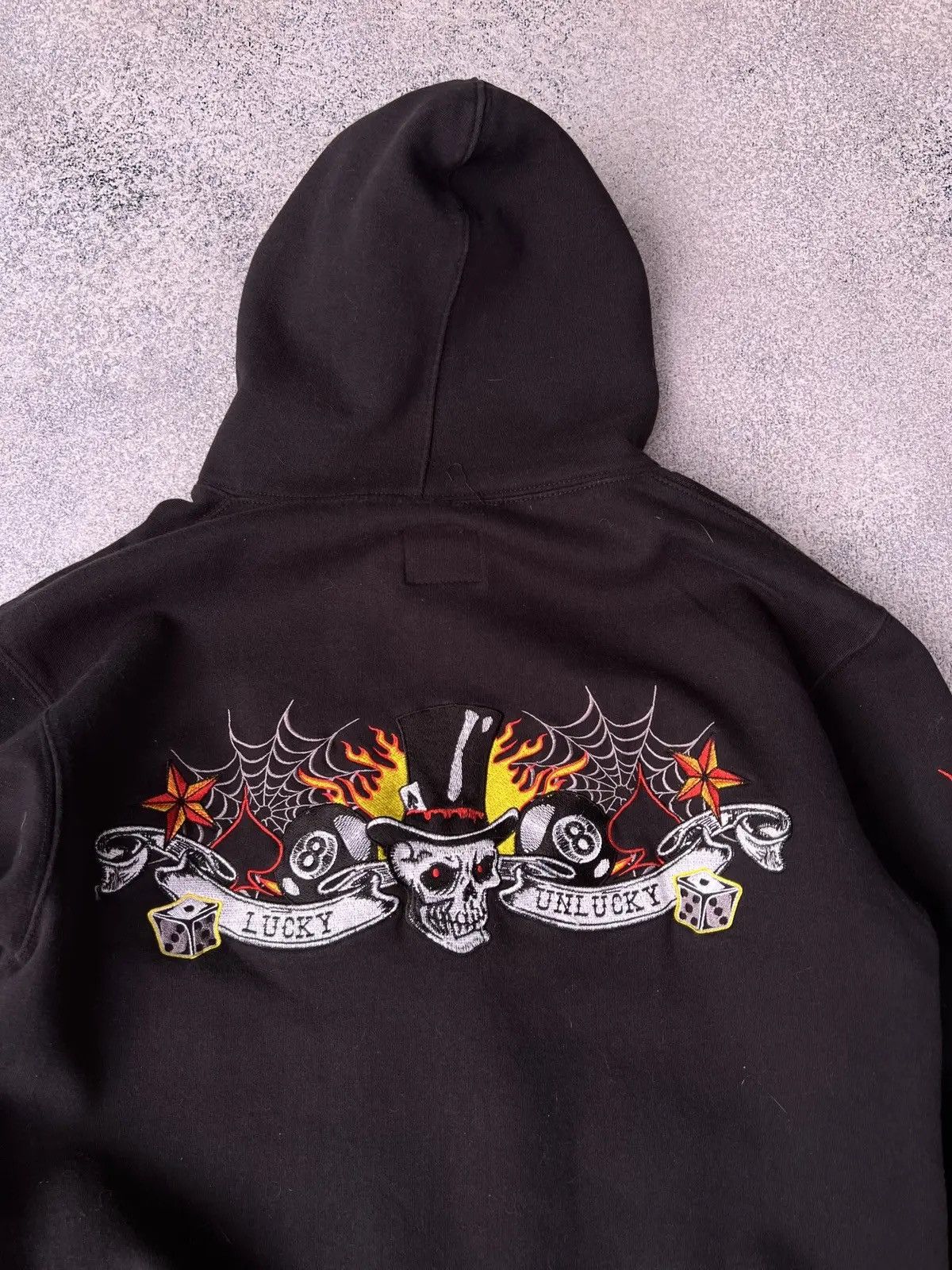 Japanese Brand × Vintage Vintage Lucky Unlucky Ed Hardy Style Women’s zip hoodie Size M / US 6-8 / IT 42-44 - 11 Thumbnail