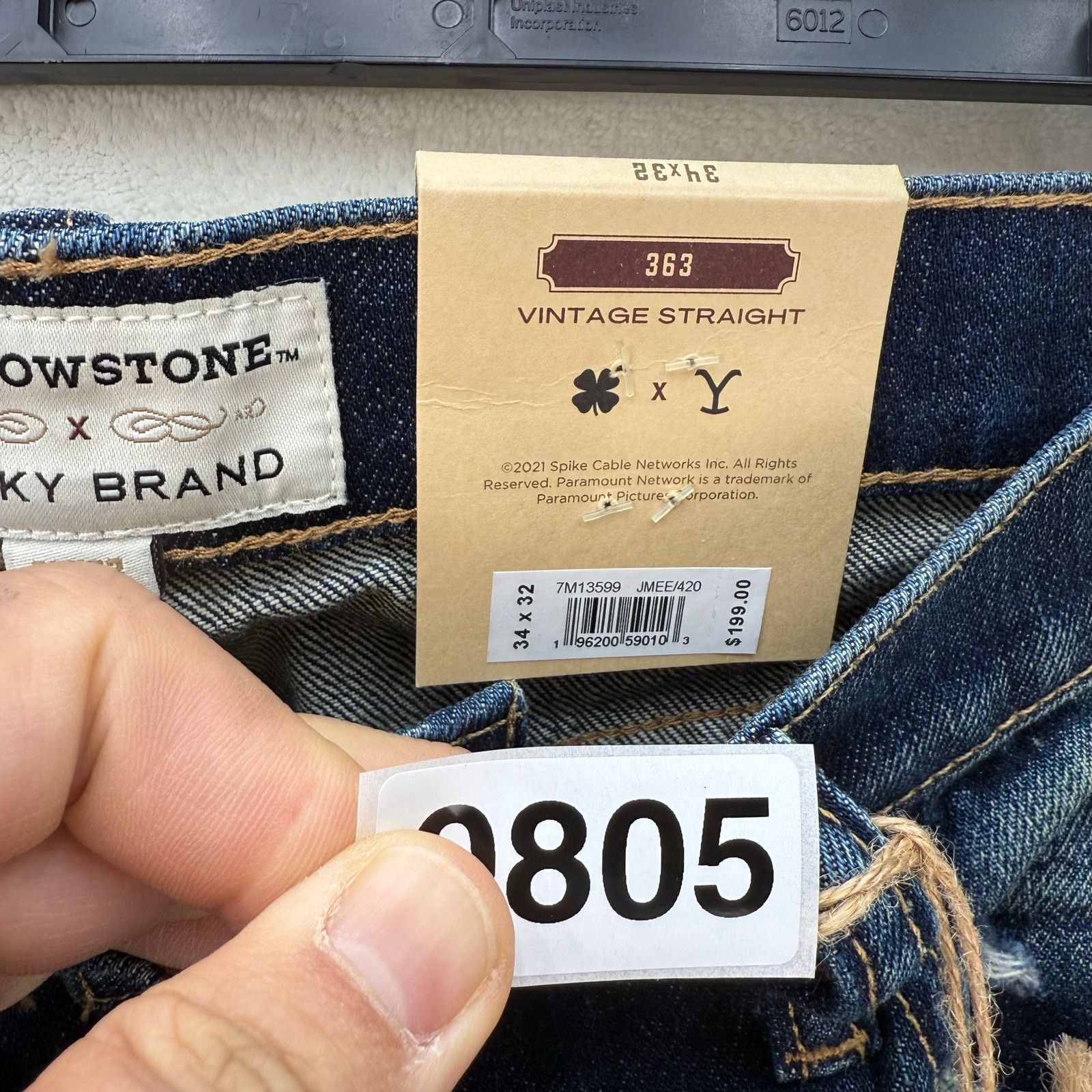 Lucky Brand LUCKY BRAND X YELLOWSTONE MEN'S 34X32 VINTAGE STRAIGHT Size US 34 / EU 50 - 3 Thumbnail