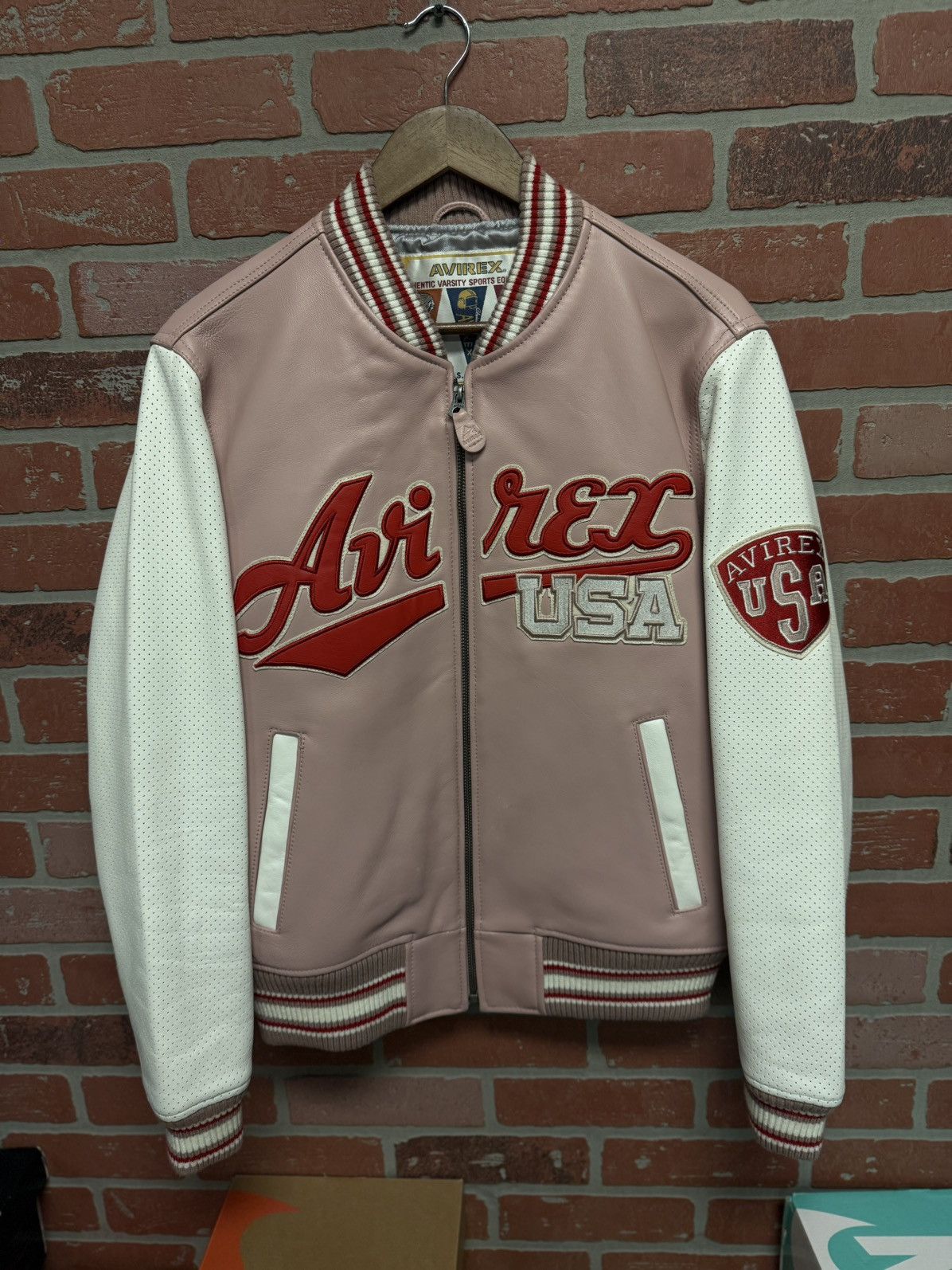Avirex Avirex Leather Varsity Jacket Size S Clean $1500 Retail Size US XS / EU 42 / 0 - 3 Thumbnail