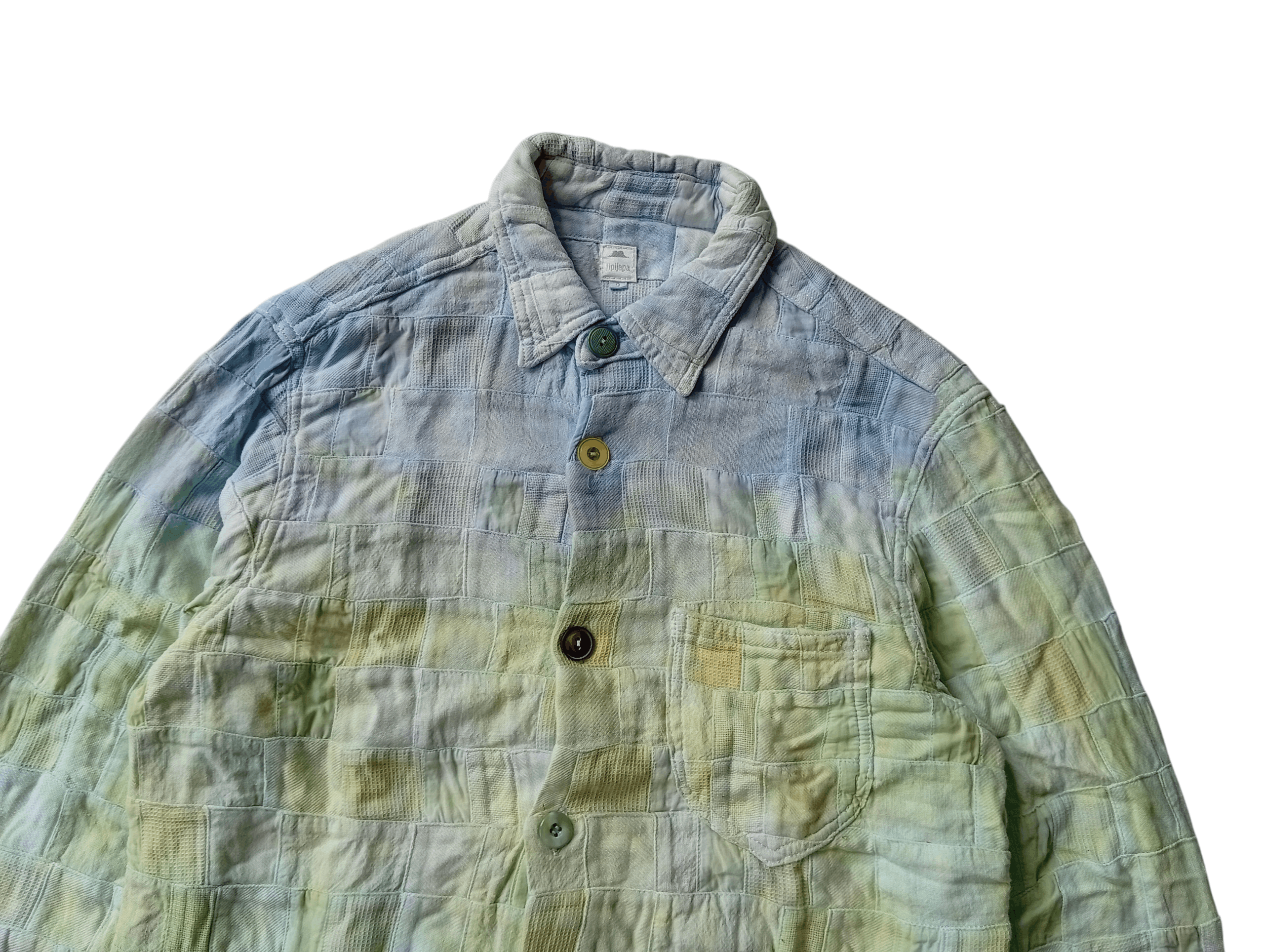 Japanese Brand Jipijapa gradient dyed patchwork shirt Size US M / EU 48-50 / 2 - 2 Thumbnail