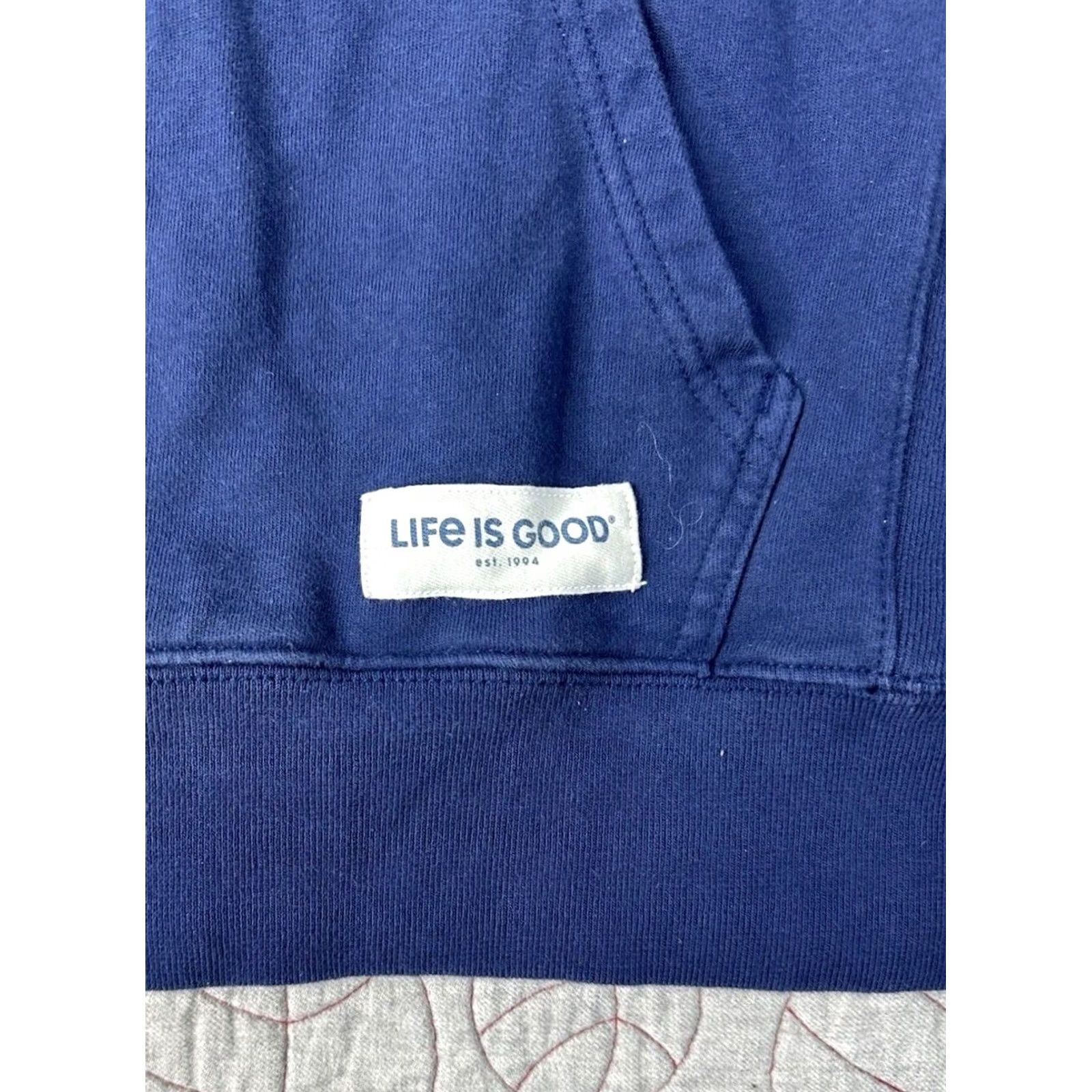 Life is Good Life Is Good Women's Winnie Adirondack Simply True Fleece Hoodie M Blues Pullover Activewear Womens Medium Size M / US 6-8 / IT 42-44 - 3 Thumbnail