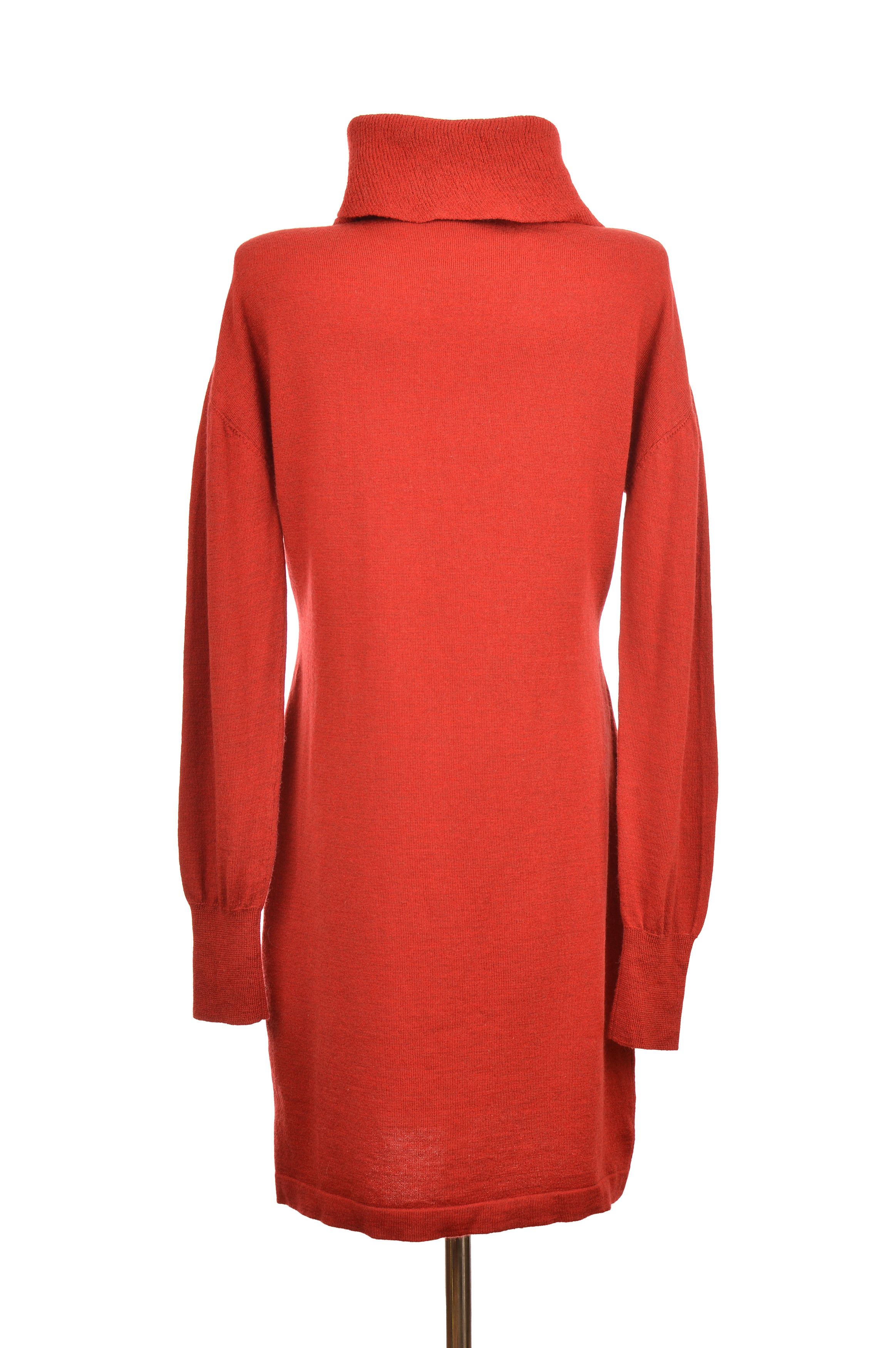 Vivienne Westwood Vivienne Westwood Red High Neck Wool Dress Size XL / US 12-14 / IT 48-50 - 4 Thumbnail