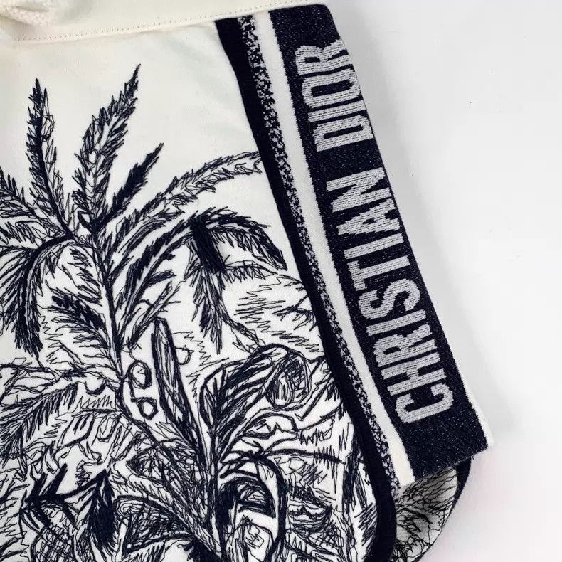 Dior Dior Size XS White jungle print cotton drawstring casual sh Size 42" / US 20 - 4 Thumbnail
