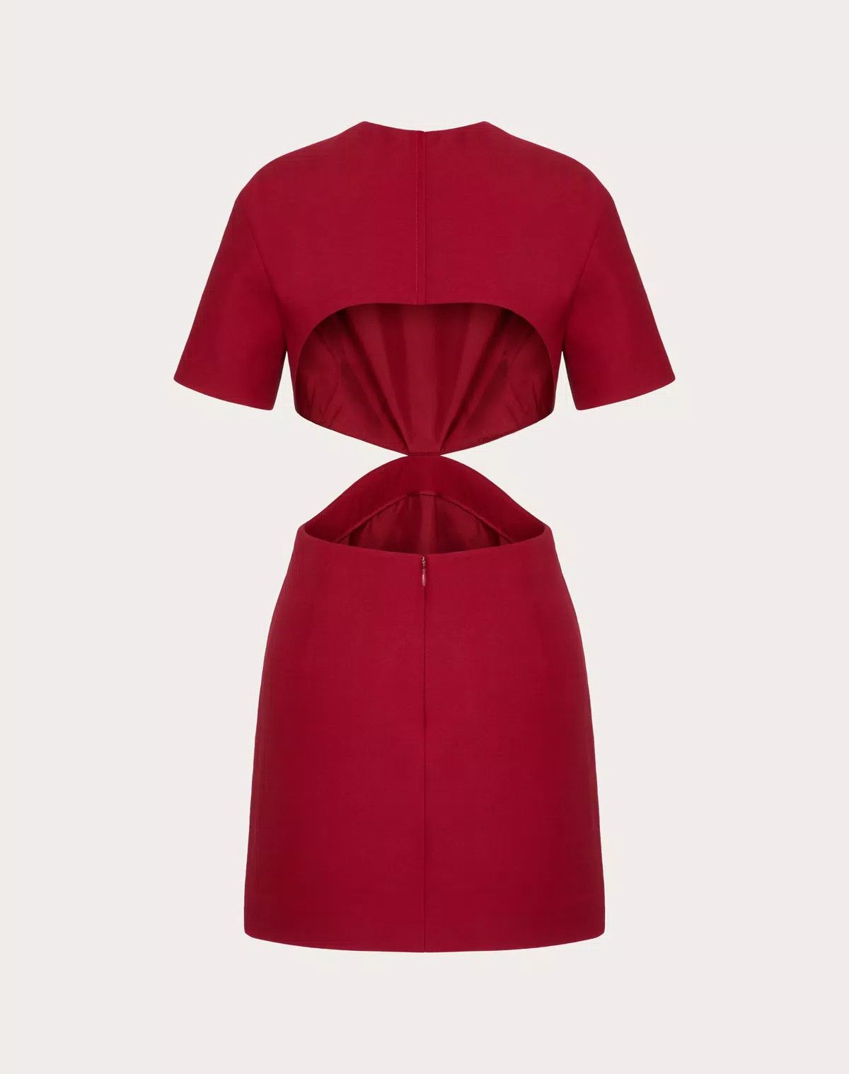Valentino o1s1wg110426 Crepe Couture Short Dress in Red Size XS / US 0-2 / IT 36-38 - 2 Thumbnail