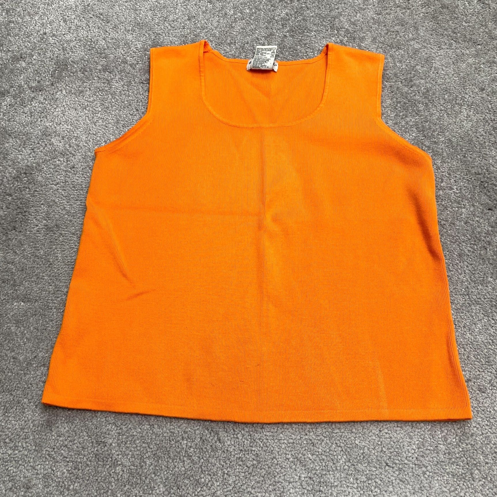 Vintage VINTAGE? No. (But follow rules) White Stag Tank Top Womens L Orange Square Neck Knit Basic Casual Tank Top Size L / US 10 / IT 46 - 2 Thumbnail