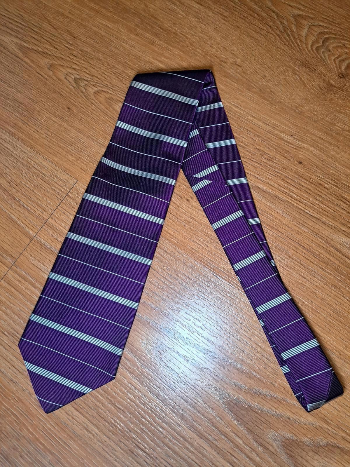 Brooks Brothers Brooks Brothers Silk Tie Purple Striped Handmade in USA Size ONE SIZE - 4 Thumbnail