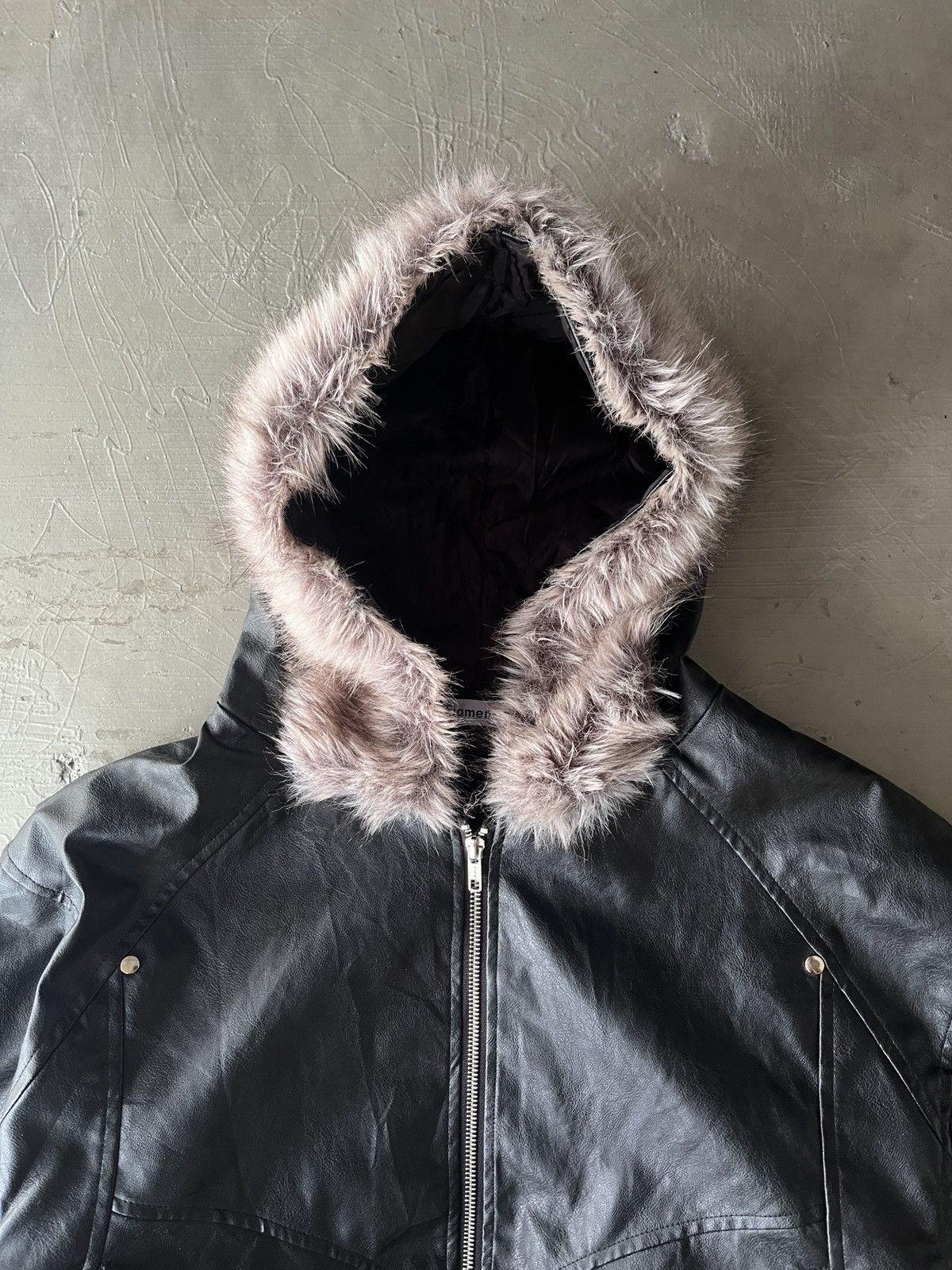 KMRii Faux Leather Fur GV Gallery Inspired Jacket LGB Vkei Size US L / EU 52-54 / 3 - 2 Thumbnail