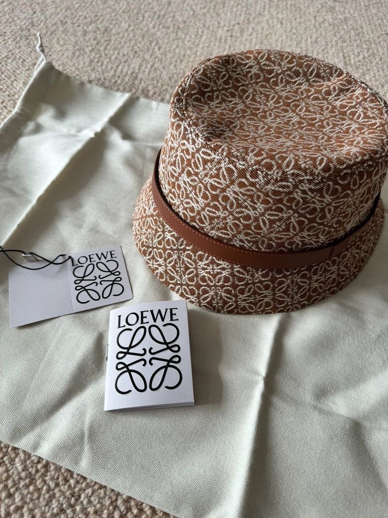 Loewe LOEWE size 57 Caramel jacquard bucket hat Size ONE SIZE - 1 Thumbnail
