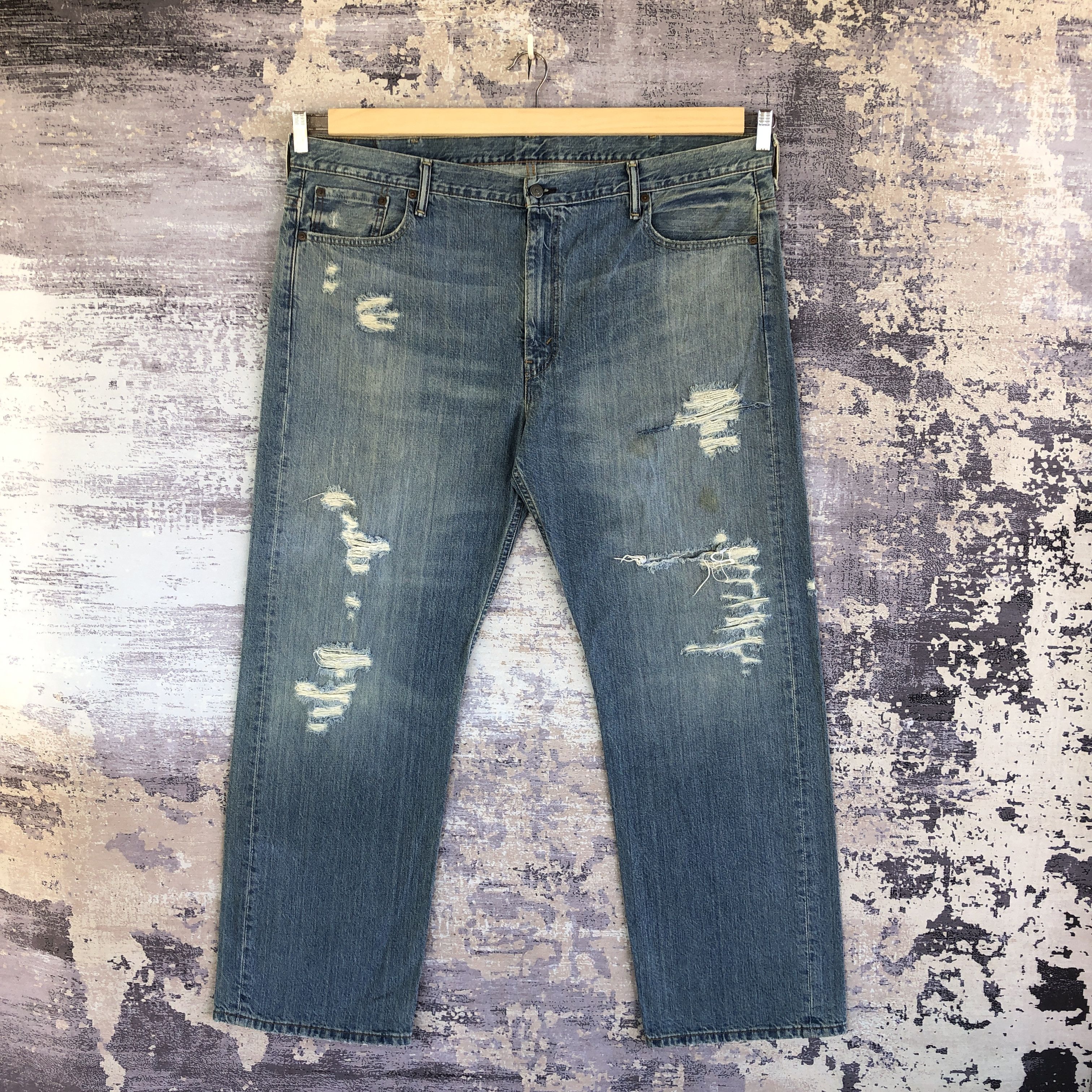 Levi's Vintage Distressed Levis 569 Faded Jeans Levi's Baggy Denim Size US 44 / EU 60 - 1 Thumbnail