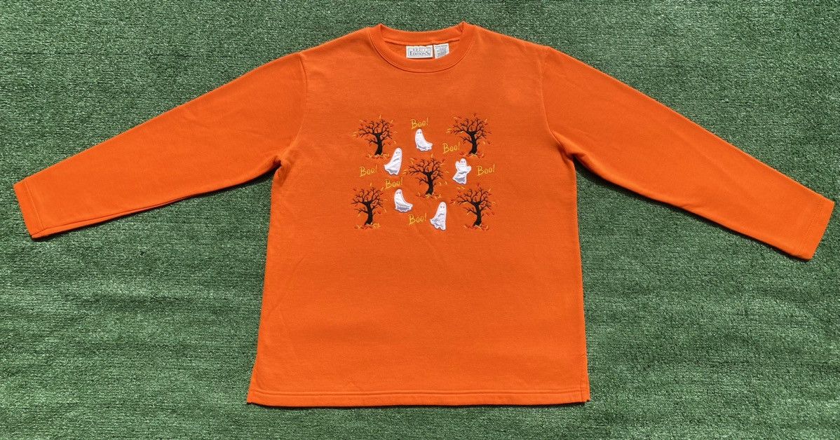 Basic Editions VTG 90’s Halloween Ghost Tree Sweatshirt Women’s SZ Large Size L / US 10 / IT 46 - 2 Thumbnail