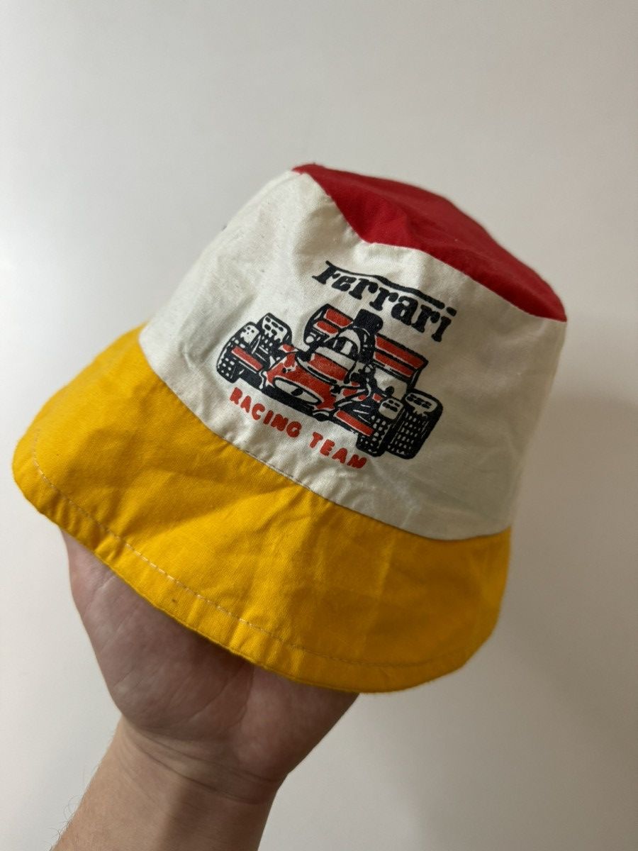 Vintage Ferrari racing team vintage panama cap hat Size ONE SIZE - 4 Thumbnail