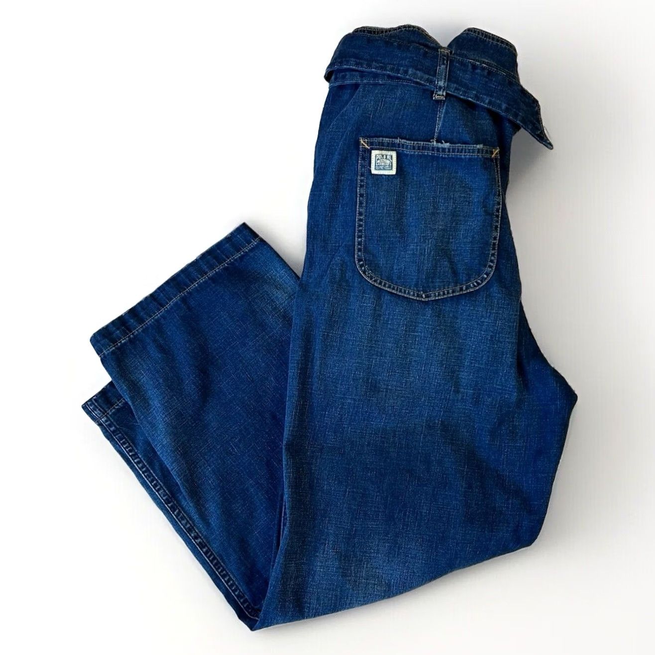 Polo Ralph Lauren Polo Ralph Lauren Indigo Paperbag Belted Jean High Rise Women’s 31x29 Blue Denim 100% Cotton Slim Relaxed Vintage: No Womens Jeans Size 24" / US 00 / IT 34 - 2 Thumbnail
