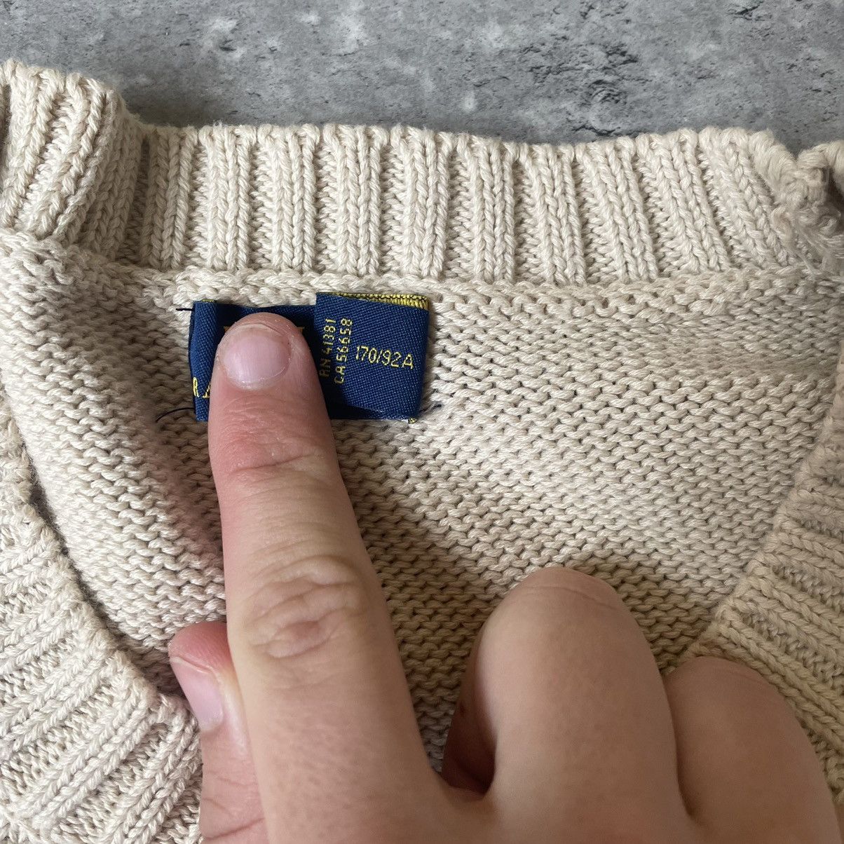 Polo Ralph Lauren × Ralph Lauren × Vintage Polo Ralph Lauren Polo Bear Knit Sweatr Begie Size L / US 10 / IT 46 - 5 Thumbnail