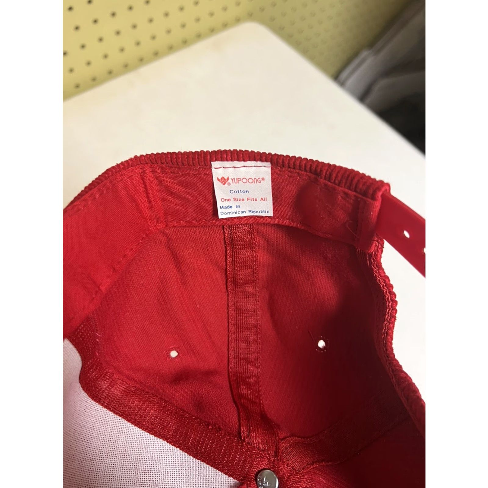 Vintage VINTAGE Woodstock Fire Department Red Corduroy SnapBack Cap Hat Vermont VT Men Adjustable Red Corduroy Baseball Cap WV Size ONE SIZE - 7 Thumbnail