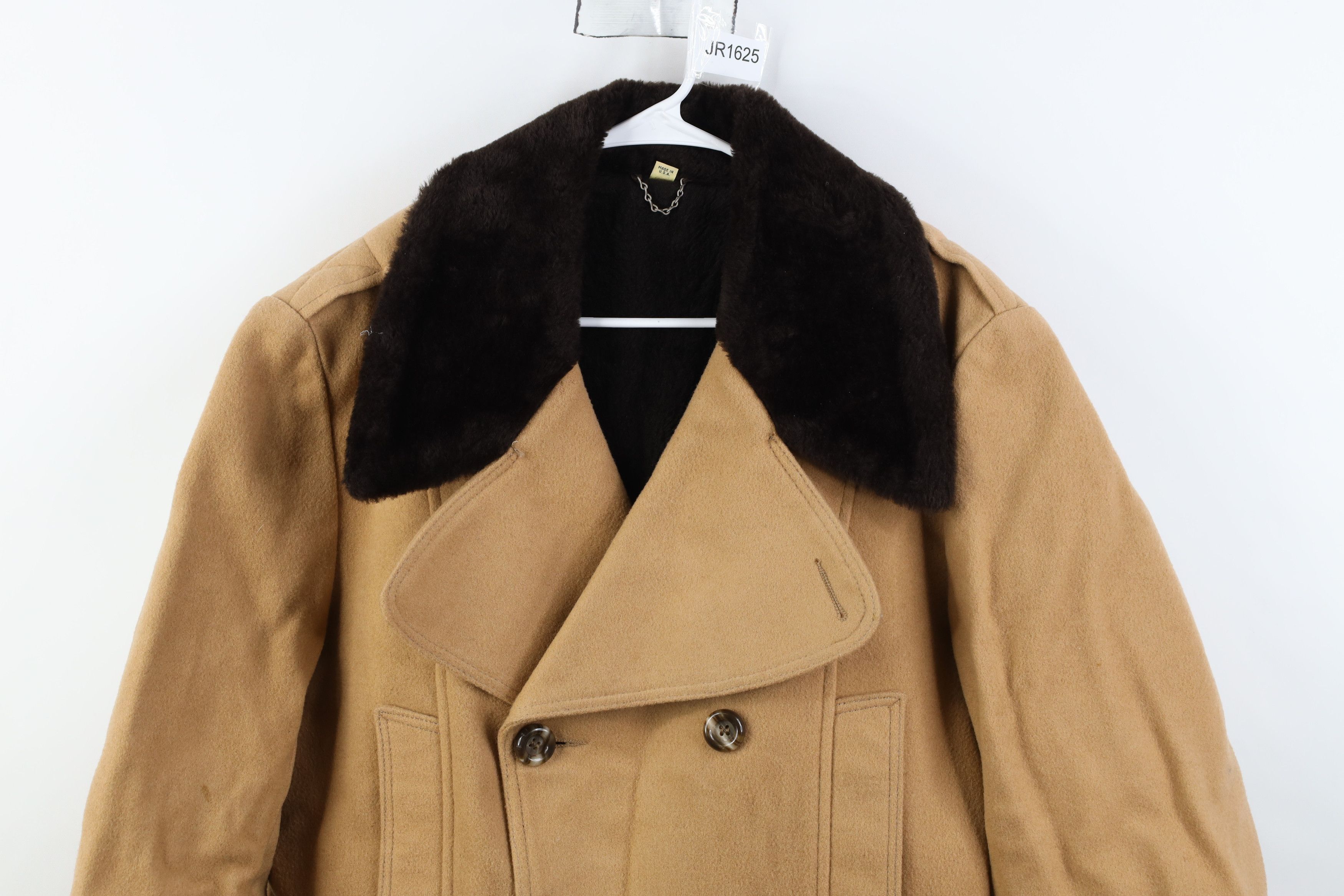 Vintage Vintage 70s Streetwear Wool Rancher Peacoat Jacket Beige USA Size US XXL / EU 58 / 5 - 2 Thumbnail