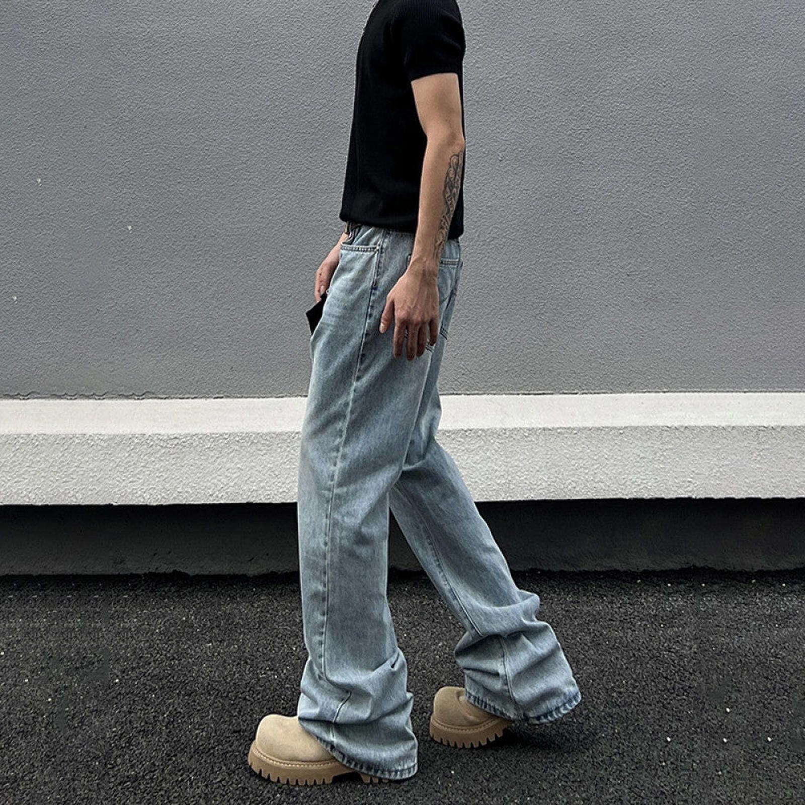 Japanese Brand Cleanfit Loose Bootcut Flared Light Blue Denim Jeans Size US 32 / EU 48 - 2 Thumbnail