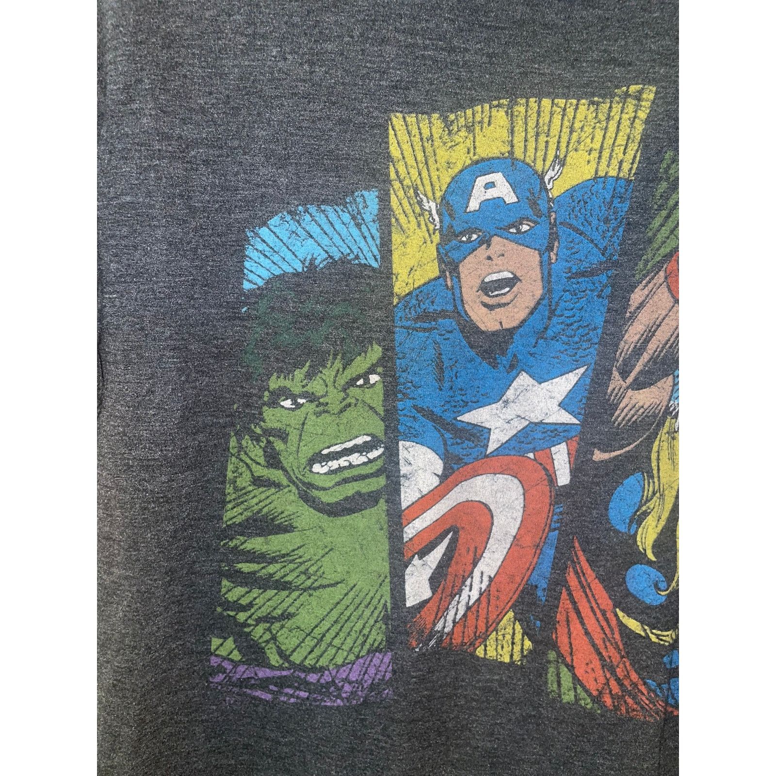 Marvel Comics Marvel Superhero Gray Shirt Green Hulk Thor Tee Super Hero M Size US M / EU 48-50 / 2 - 2 Thumbnail
