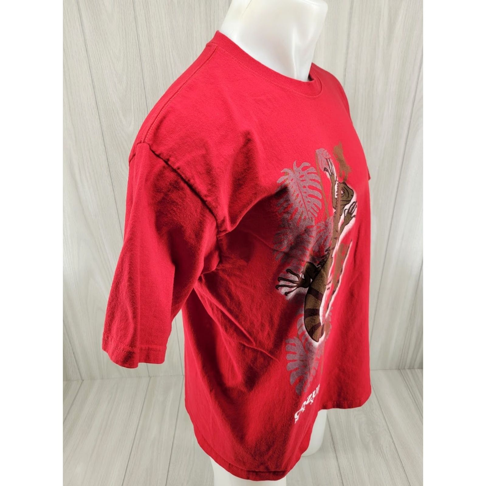 Vintage BYE Iguana T Shirt Men’s Size XL Red Cotton Crew Neck Short Sleeve Mexico Cozumel Nature Vintage: No Size US XL / EU 56 / 4 - 6 Thumbnail