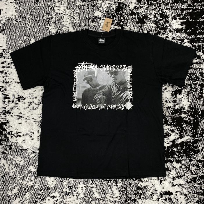 Stussy STUSSY X GANG STARR TAKE IT PERSONAL TEE IN BLACK - L | Grailed