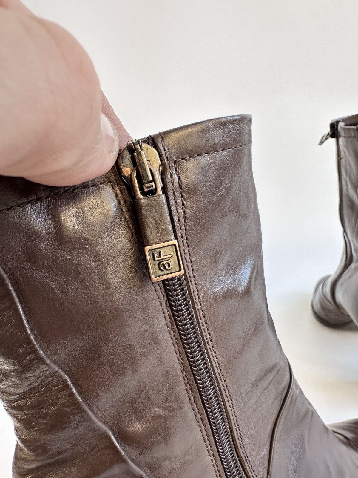 Other Alberto Fermani Brown Leather Ankle Boots Heels Size 37 Size US 7 / IT 37 - 7 Thumbnail
