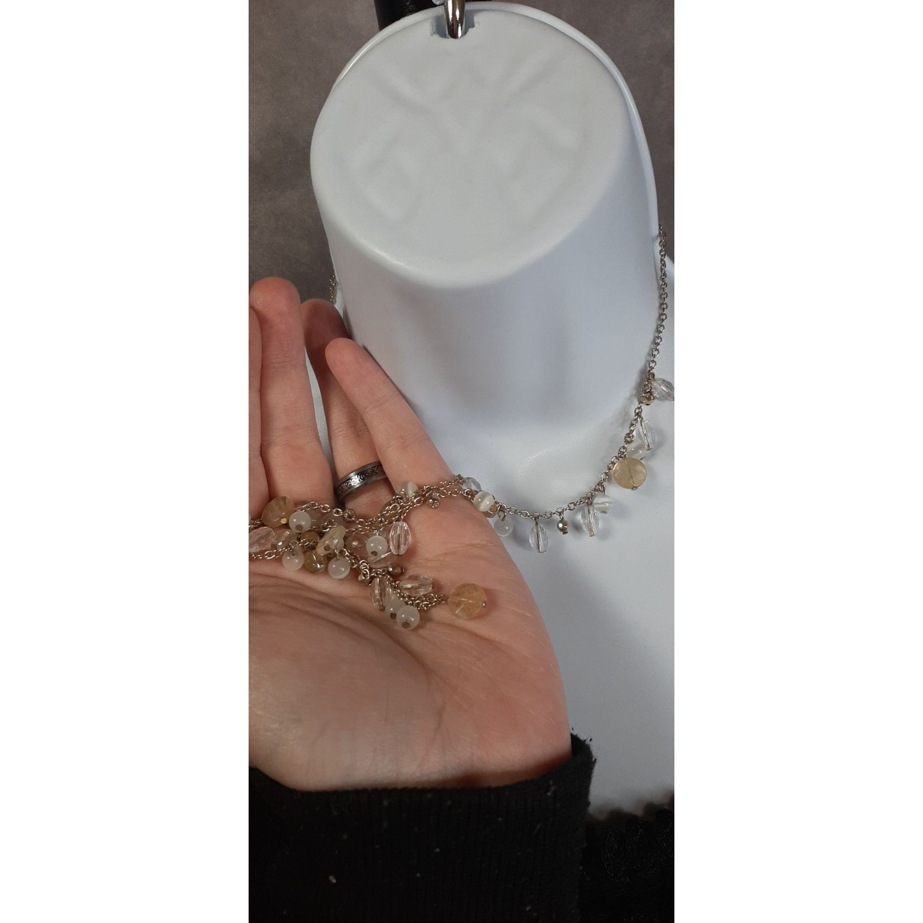 Banana Republic Preppy Banana Republic Silver Tone Charm Necklace Size ONE SIZE - 3 Thumbnail