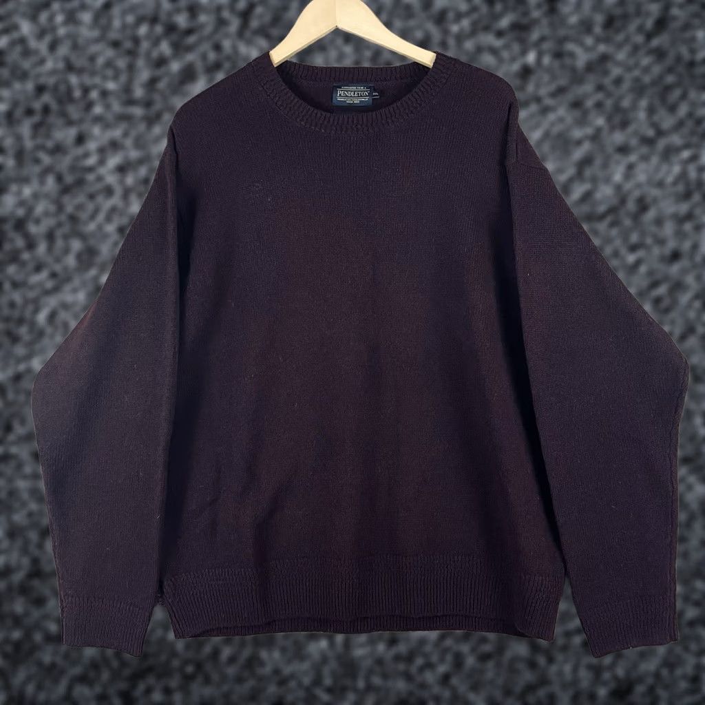 Pendleton Pendleton Sweater Mens 2XL Maroon Washable Shetland Wool Crew Neck Long Sleeve T478 Size US XXL / EU 58 / 5 - 1 Thumbnail