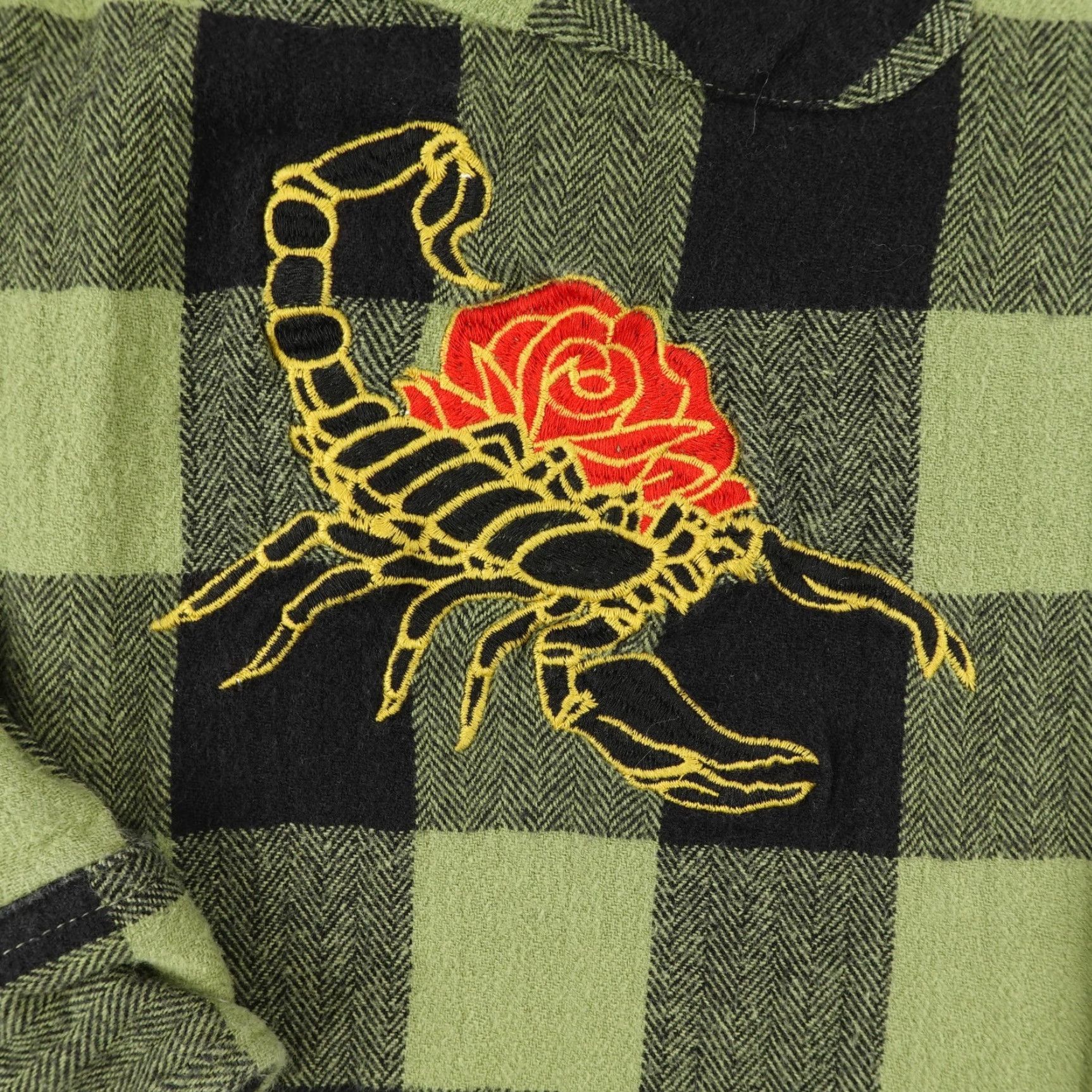 Primitive VINTAGE Primitive Men’s Shirt Casual Flannel Plaid Cotton Long Sleeve Medium Green Embroidered Skater Size US M / EU 48-50 / 2 - 4 Thumbnail