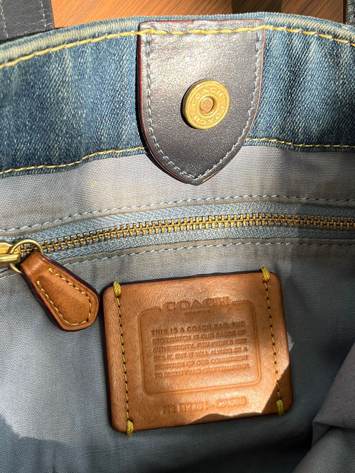 Coach Coach Denim Signature Field Tote Size ONE SIZE - 9 Thumbnail