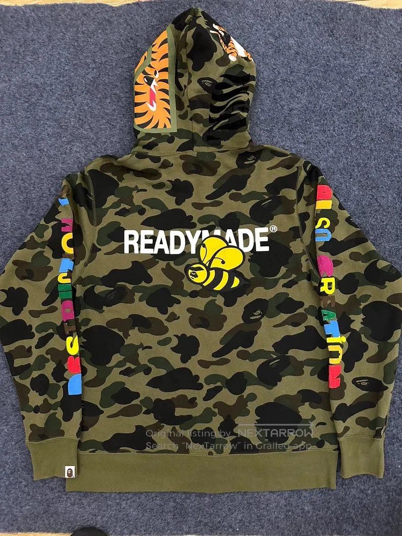 Bape BAPE READYMADE Camo Shark Hoodie. Size US L / EU 52-54 / 3 - 2 Thumbnail