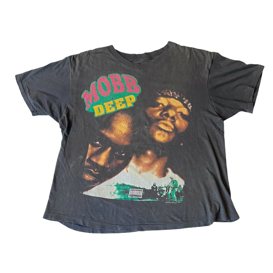 Vintage MOBB DEEP「SHOOK ONES」XL 1995 RAP TEE Size US XL / EU 56 / 4 - 1 Thumbnail