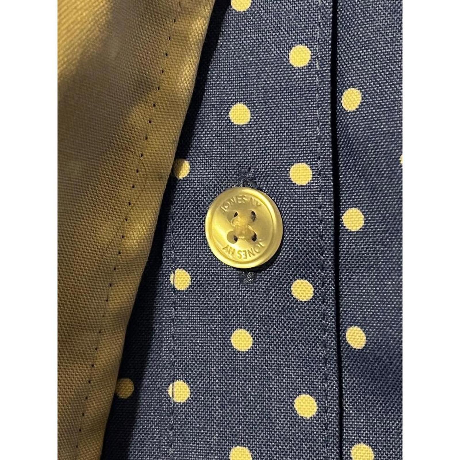Jones New York JONES NEW YORK S Blue Polka Dot Button Front Preppy Retro Size S / US 4 / IT 40 - 4 Thumbnail