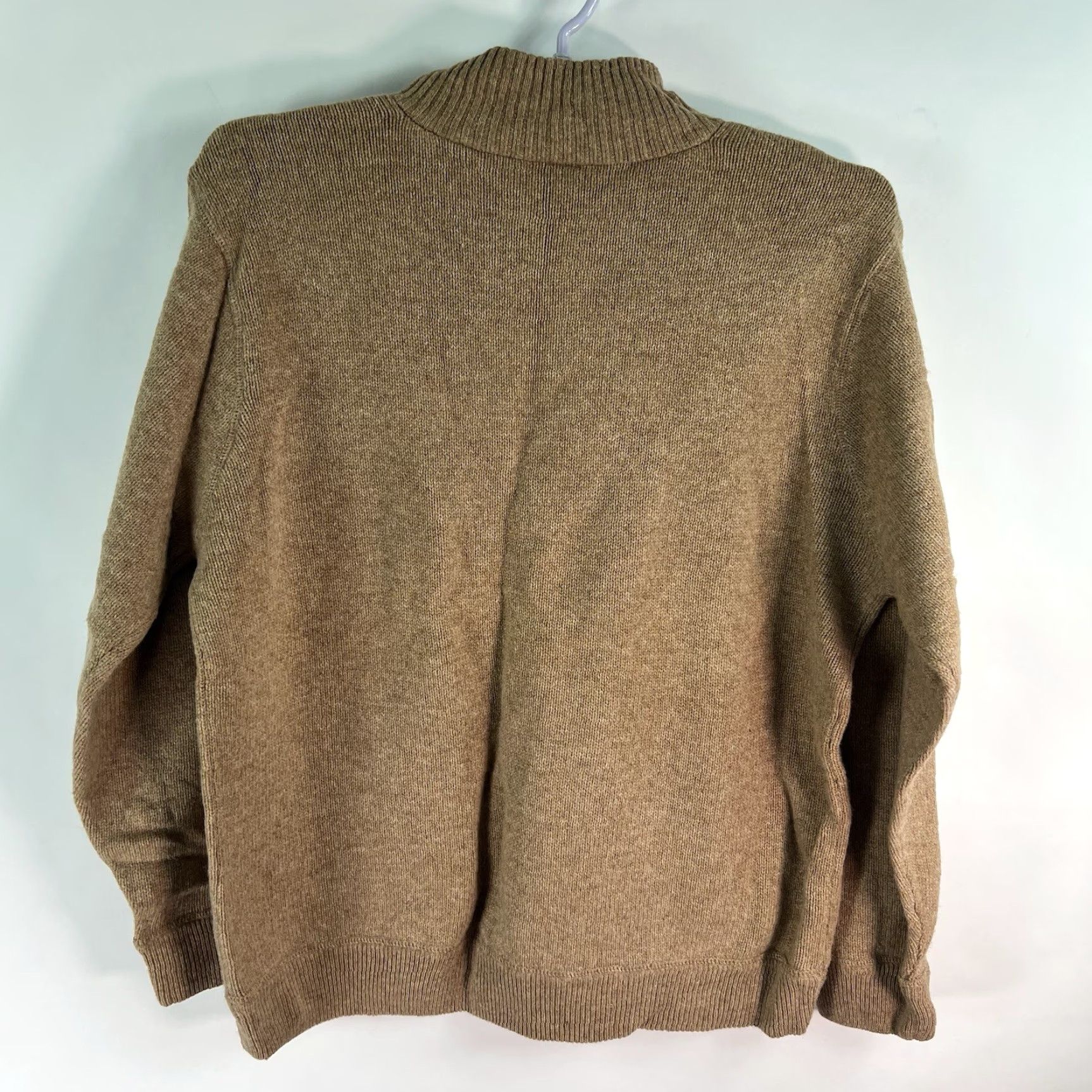 Gap GAP Sweater Main Point: Quarter Zip Lambswool Knit Pullover - 2XL Brown Mens NWT Size US XXL / EU 58 / 5 - 6 Thumbnail
