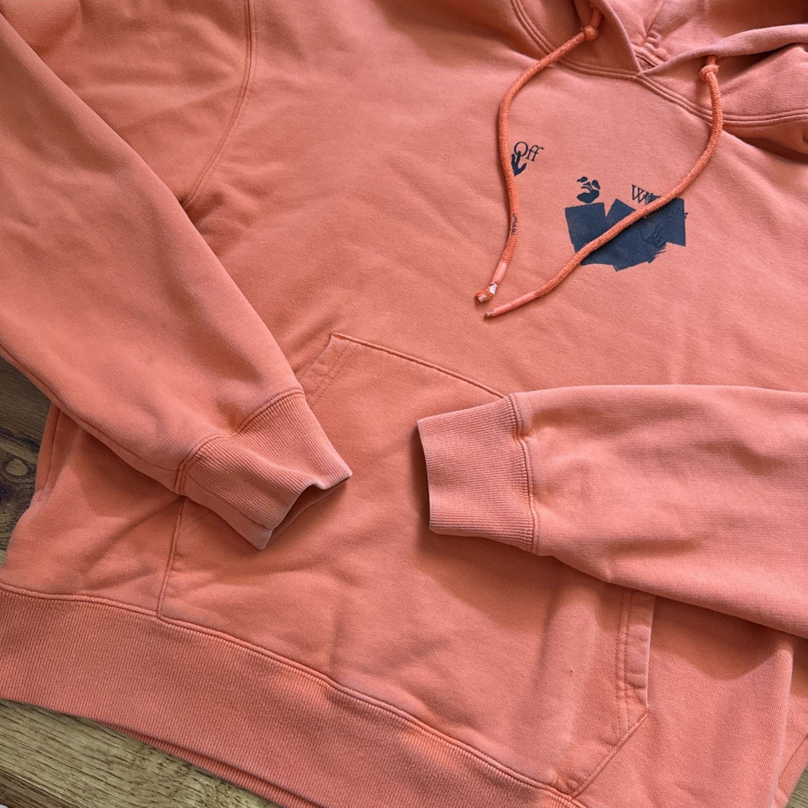 Off-White Off-white Jumbo Marker Over Orange Hoodie Mens Size M C9 Size US M / EU 48-50 / 2 - 4 Thumbnail
