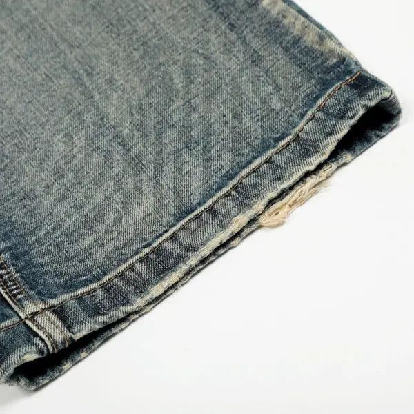Vintage Heavy washed men's retro punk distressed jeans Size US 32 / EU 48 - 6 Thumbnail