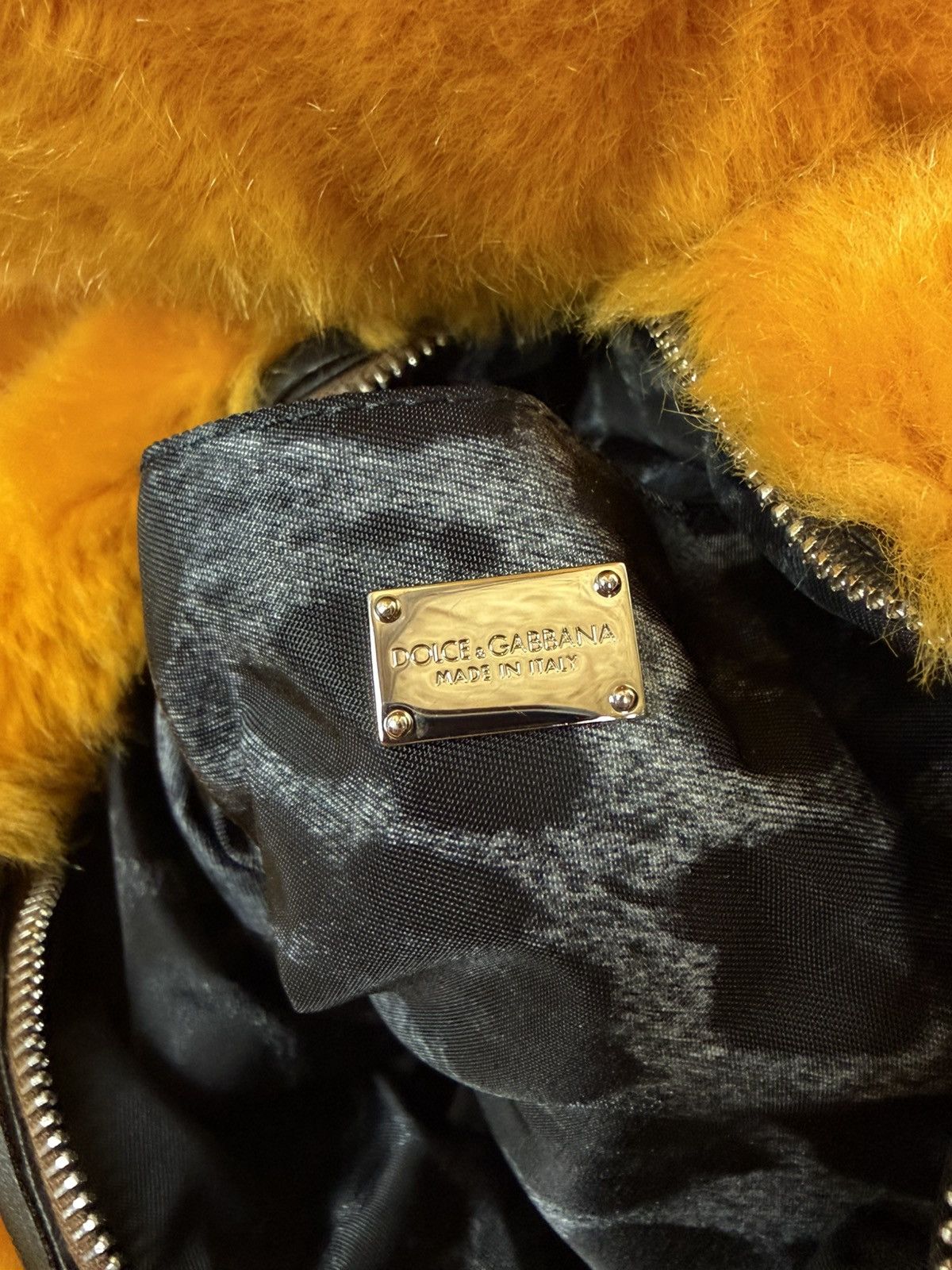 Dolce & Gabbana Dolce & Gabbana Faux Fur Teddy Bear Animal Backpack Orange Size ONE SIZE - 12 Thumbnail