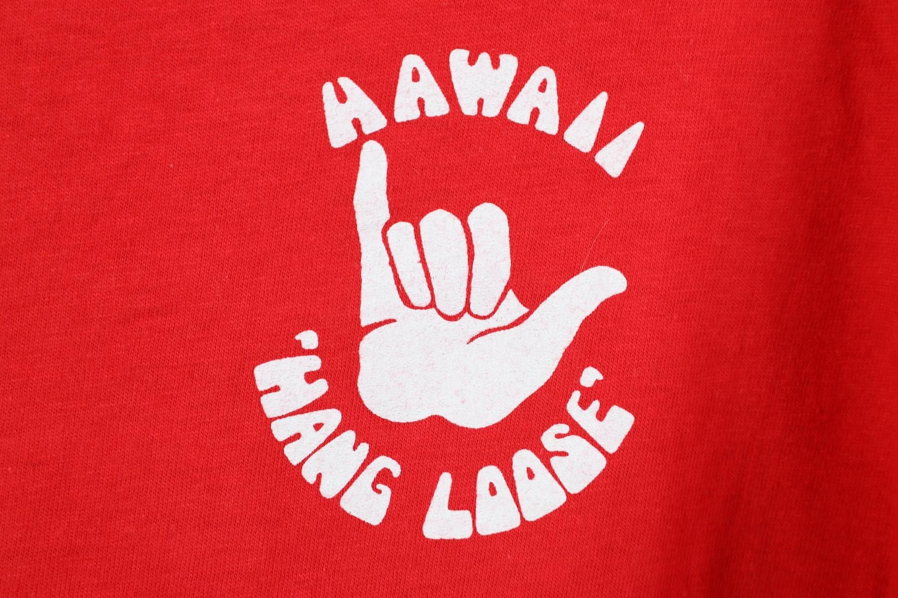 Vintage Vintage 80s Streetwear Surfing Hawaii Hang Loose T-Shirt USA Size US L / EU 52-54 / 3 - 4 Thumbnail
