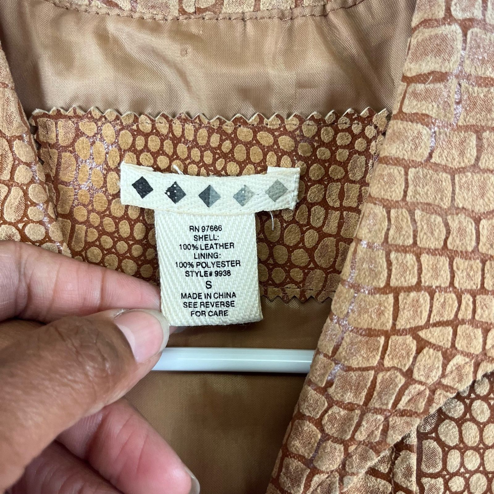 Other Pebbled Snakeskin Leather Jacket Vintage Zip Up Small Moto Size S / US 4 / IT 40 - 5 Thumbnail