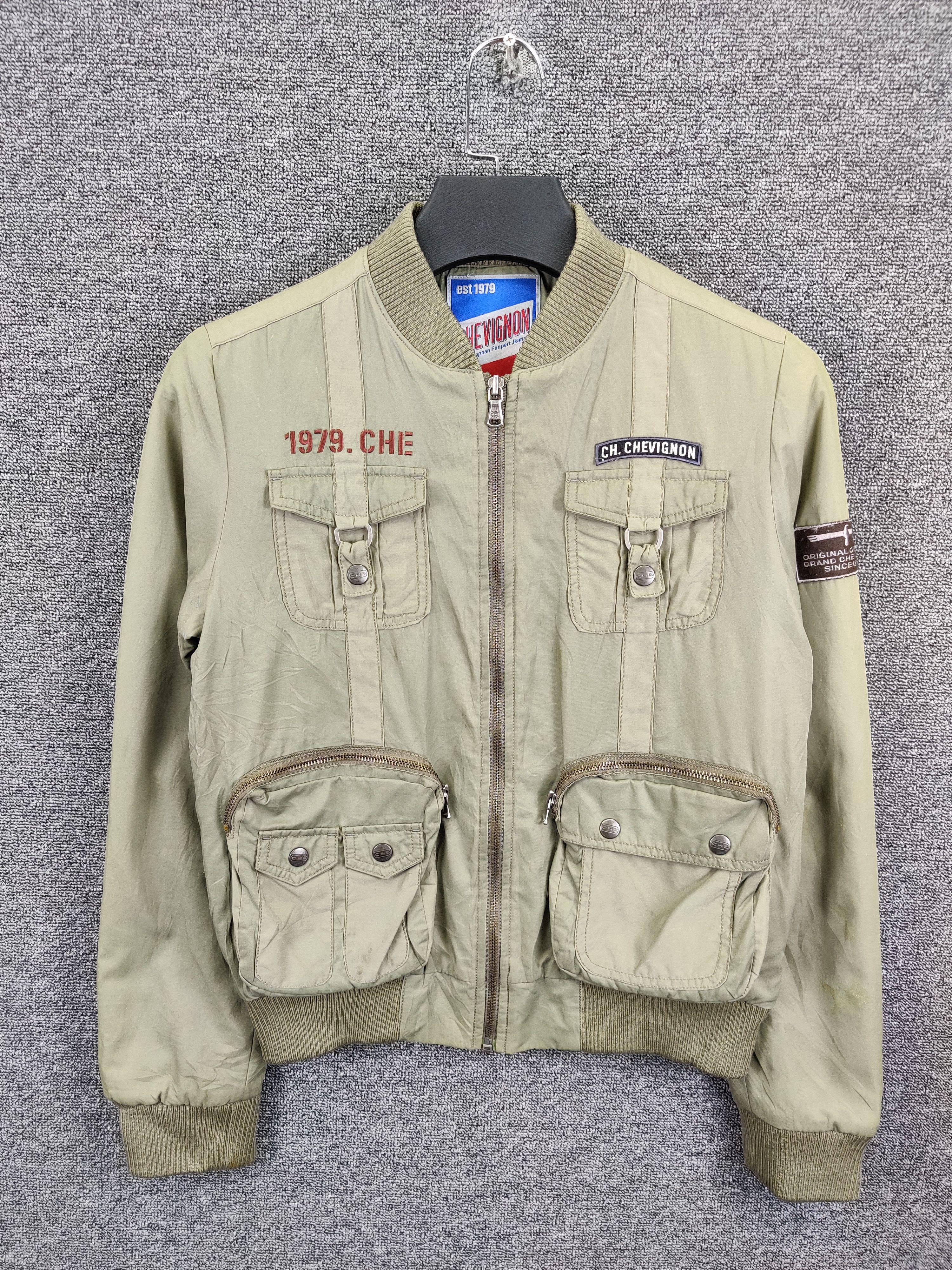 Chevignon Vintage 90s Chevignon Parachute Military Bomber Jacket Size US M / EU 48-50 / 2 - 1 Thumbnail