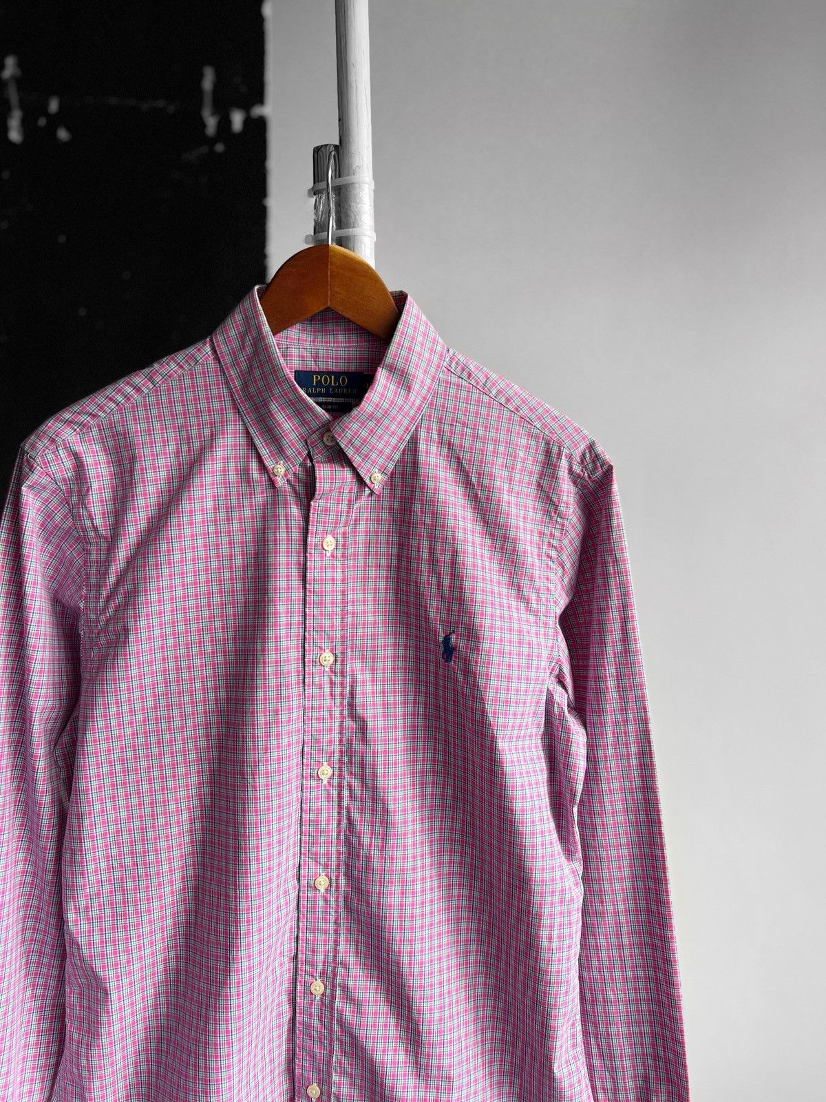 Polo Ralph Lauren × Ralph Lauren Polo Ralph Lauren Mens Slim Fit Checked LS Button Down Shirt Size US M / EU 48-50 / 2 - 2 Thumbnail